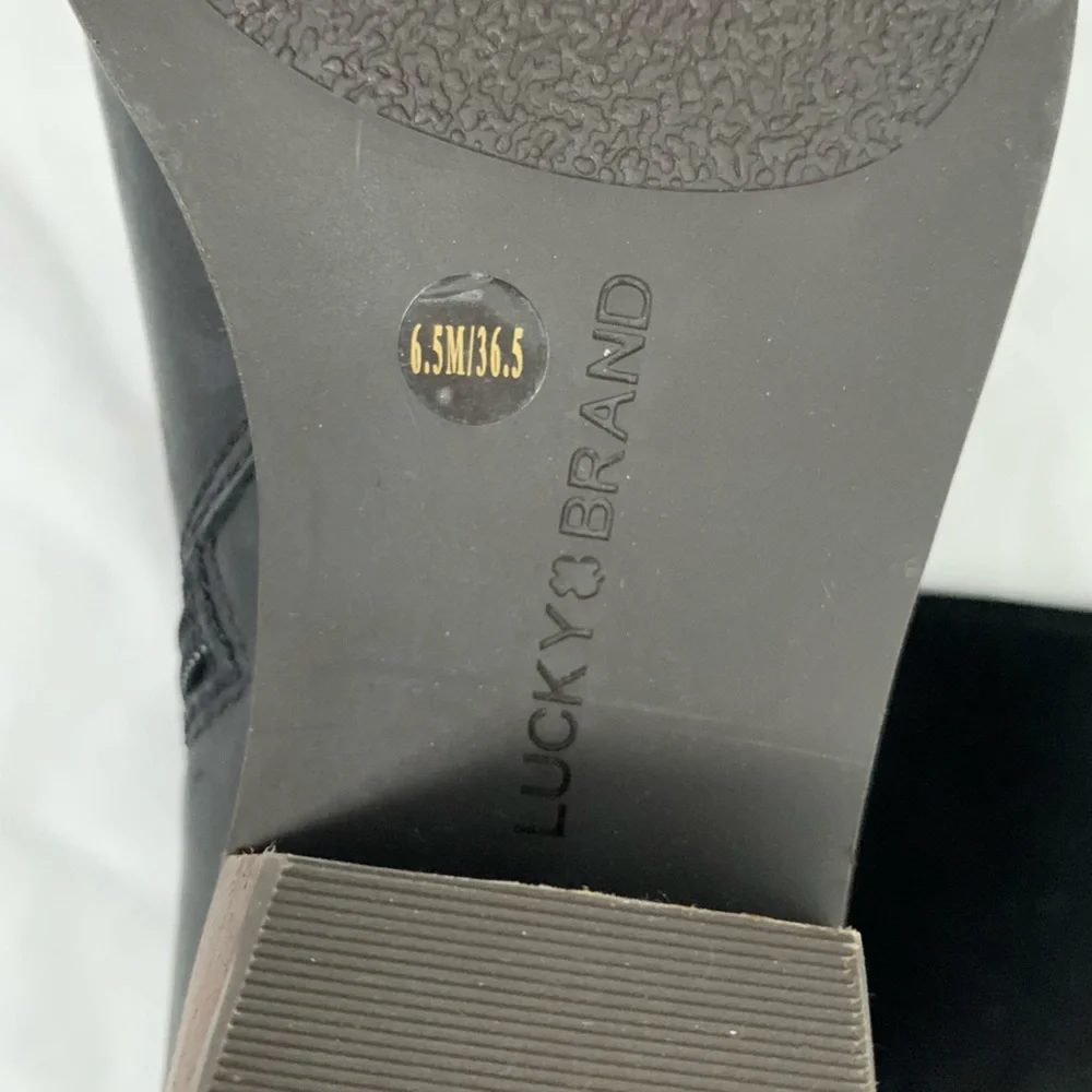 Lucky Brand Black Suede Tall Leather Boots - Picture 7 of 8